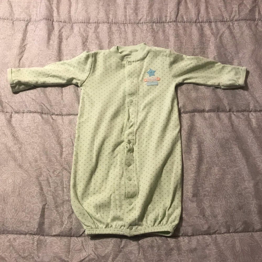Carter’s Mint Green Infant Baby  Sleep Sack 3 Months